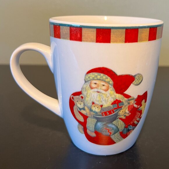 Lot of 3 Vintage Snowmen & Santa Claus Christmas Winter Holiday Ceramic Mugs - Picture 8 of 14